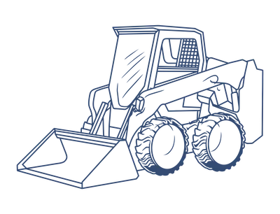 Погрузчики с бортовым поворотом